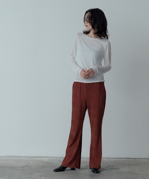 GALLEST(ギャレスト)の「シグネチャーシアーロンT(Tシャツ/カットソー・レディース・ブラック/オフホワイト/グレー・38)」の8枚目の写真