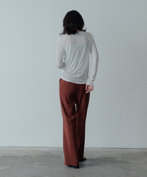 GALLEST(ギャレスト)の「シグネチャーシアーロンT(Tシャツ/カットソー・レディース・ブラック/オフホワイト/グレー・38)」の9枚目の写真