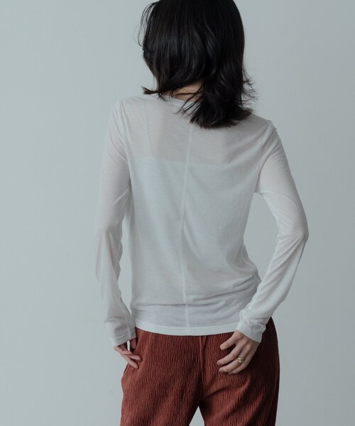 GALLEST(ギャレスト)の「シグネチャーシアーロンT(Tシャツ/カットソー・レディース・ブラック/オフホワイト/グレー・38)」の7枚目の写真