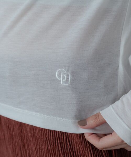 GALLEST(ギャレスト)の「シグネチャーシアーロンT(Tシャツ/カットソー・レディース・ブラック/オフホワイト/グレー・38)」の4枚目の写真