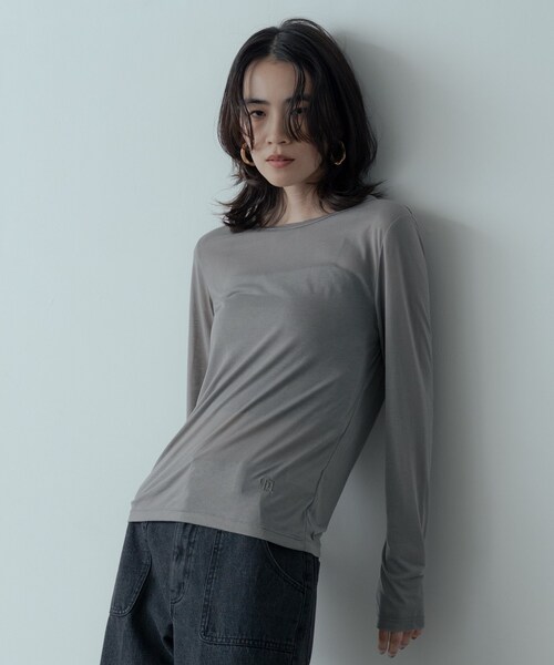 GALLEST(ギャレスト)の「シグネチャーシアーロンT(Tシャツ/カットソー・レディース・ブラック/オフホワイト/グレー・38)」の15枚目の写真