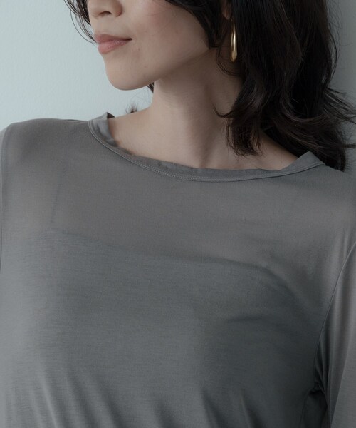 GALLEST(ギャレスト)の「シグネチャーシアーロンT(Tシャツ/カットソー・レディース・ブラック/オフホワイト/グレー・38)」の14枚目の写真