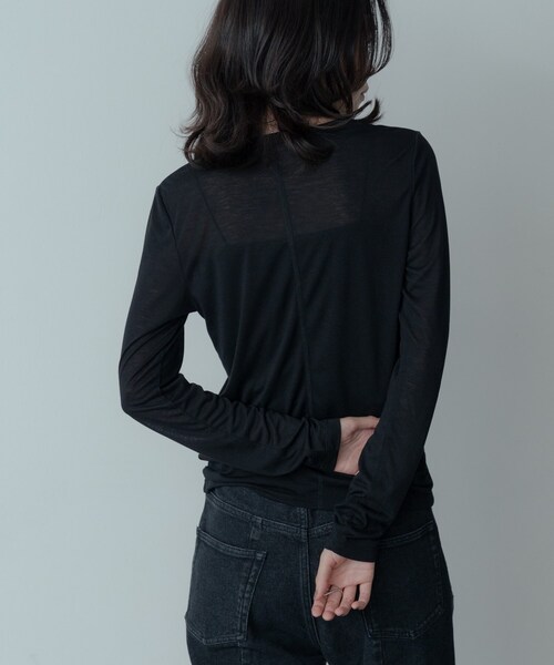 GALLEST(ギャレスト)の「シグネチャーシアーロンT(Tシャツ/カットソー・レディース・ブラック/オフホワイト/グレー・38)」の20枚目の写真