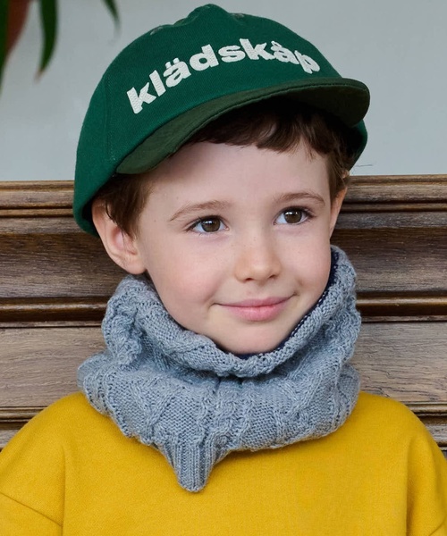 kladskap(クレードスコープ)の「ロゴ裏毛キャップ(キャップ・キッズ・トップグレー/モスグリーン・S(48-50cm)/51-53cm/L(54-56cm))」の2枚目の写真
