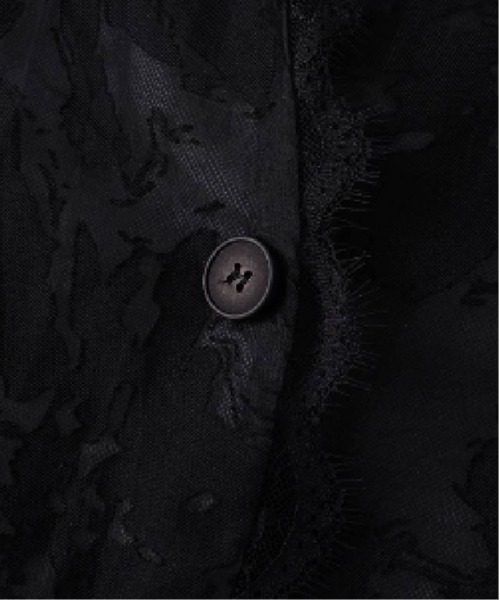 LA POMME petit(ラポミ・プチ)の「French Emboss Lace Tie Shirt(シャツ/ブラウス・レディース・ホワイト/ブラック・FREE)」の5枚目の写真