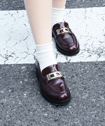 Luca Grossi（ルーカグロッシ）の「【Luca Grossi】ラウンドトウメタルオーナメントローファー(L51614)（ローファー）」