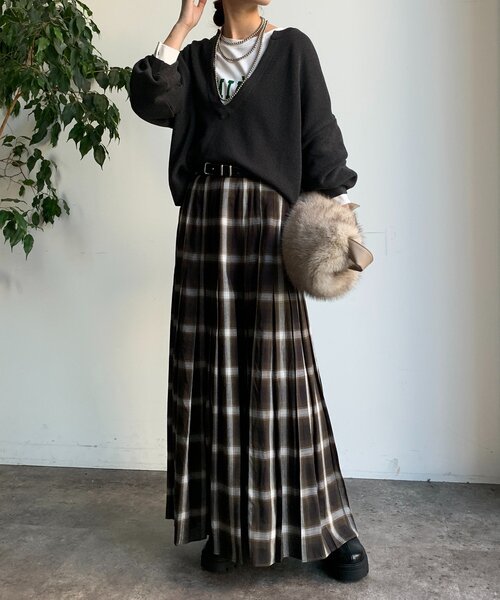 DouDou（ドゥドゥ）の「スキッパープルオーバー（ニット/セーター・レディース・モカ/ベージュ/チャコールグレー・FREE）」の7枚目の写真