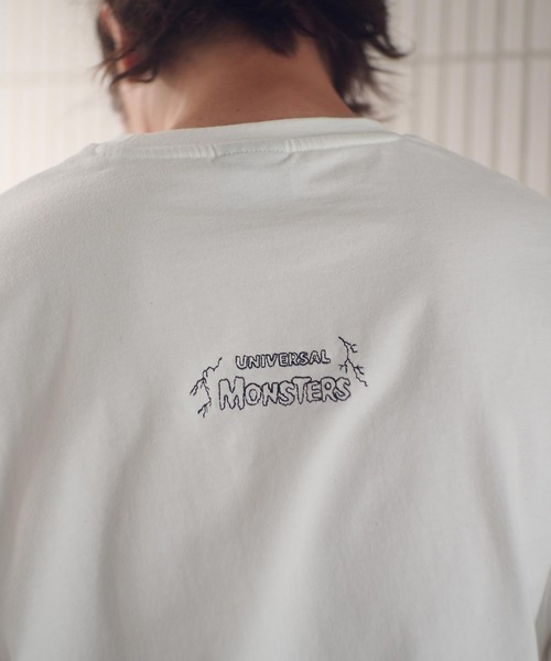 ADAM PATEK（アダムパテック）の「mt9969-Frankenstein flower stitch T Tシャツ(AP2524021)（Tシャツ/カットソー・メンズ・ホワイト/ブラック・1/2）」の5枚目の写真