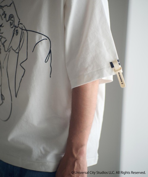 ADAM PATEK（アダムパテック）の「mt9969-Frankenstein flower stitch T Tシャツ(AP2524021)（Tシャツ/カットソー・メンズ・ホワイト/ブラック・1/2）」の7枚目の写真