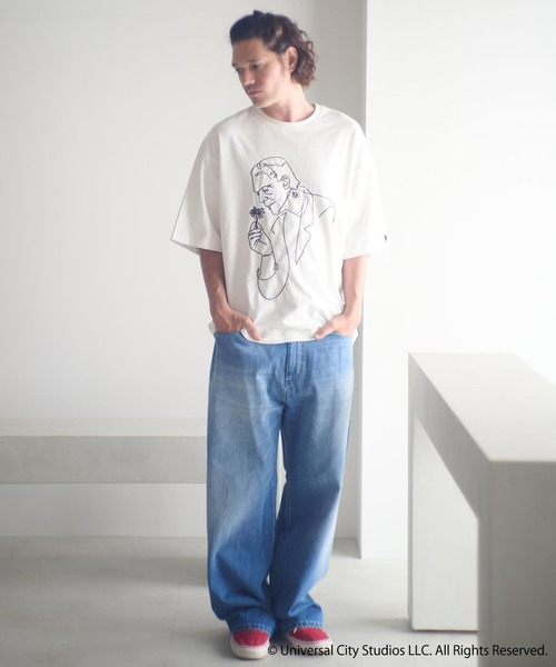 ADAM PATEK（アダムパテック）の「mt9969-Frankenstein flower stitch T Tシャツ(AP2524021)（Tシャツ/カットソー・メンズ・ホワイト/ブラック・1/2）」の8枚目の写真