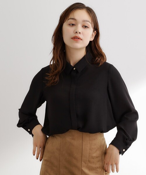 grove(グローブ)の「リーフ刺繍スパンコールベスト&ブラウスセット(シャツ/ブラウス・レディース・アイボリー/ブラック・01/02/03/04/05)」の14枚目の写真