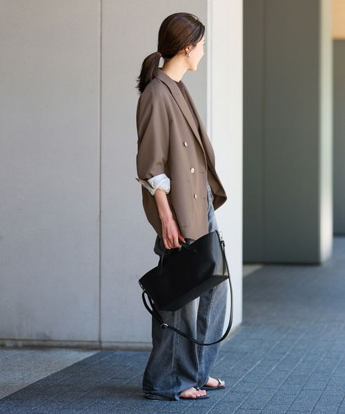 FRAMeWORK（フレームワーク）の「AULENTTI/オウレンティ フナガタSHOULDERツキトート（トートバッグ・レディース・ブラック/ブラウン・FREE）」の4枚目の写真