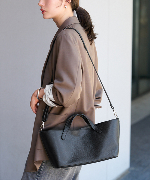 FRAMeWORK（フレームワーク）の「AULENTTI/オウレンティ フナガタSHOULDERツキトート（トートバッグ・レディース・ブラック/ブラウン・FREE）」の6枚目の写真