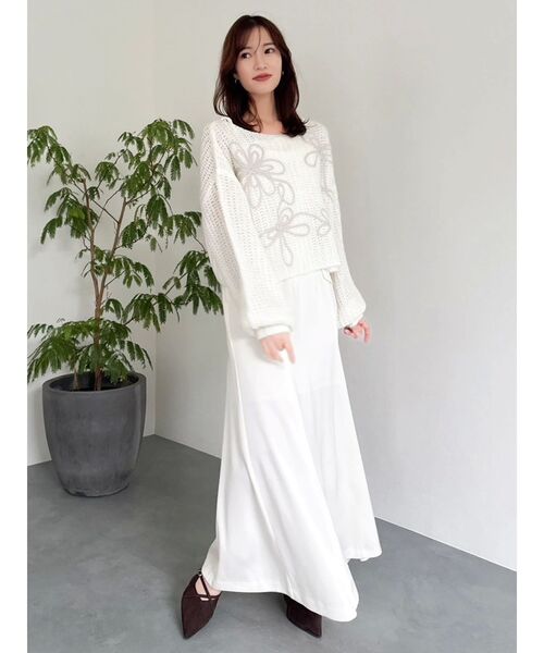 dazzlin（ダズリン）の「モヘアライクルーズニット（ニット/セーター・レディース・パープル/オフホワイト/ピンク/イエロー/ブルー・FREE）」の21枚目の写真