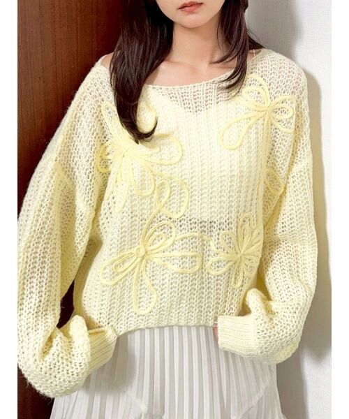 dazzlin（ダズリン）の「モヘアライクルーズニット（ニット/セーター・レディース・パープル/オフホワイト/ピンク/イエロー/ブルー・FREE）」の22枚目の写真