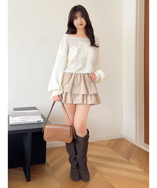 dazzlin（ダズリン）の「モヘアライクルーズニット（ニット/セーター・レディース・パープル/オフホワイト/ピンク/イエロー/ブルー・FREE）」の7枚目の写真