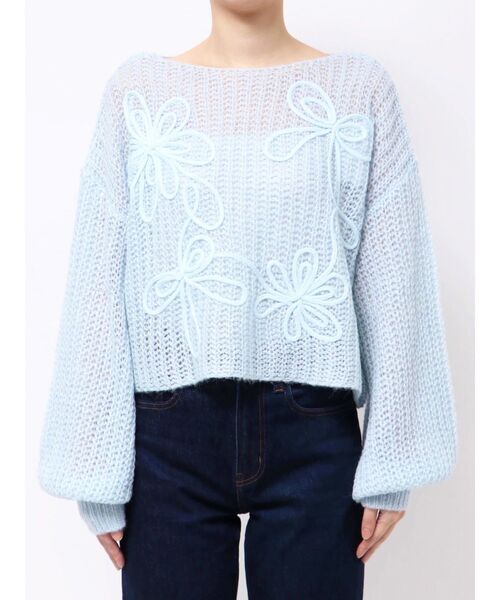 dazzlin（ダズリン）の「モヘアライクルーズニット（ニット/セーター・レディース・パープル/オフホワイト/ピンク/イエロー/ブルー・FREE）」の8枚目の写真