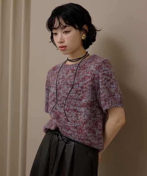 LAUREN VIDAL モヘアニット yuiさんコラボ＞シアーモヘアニットプルオーバー（ニット