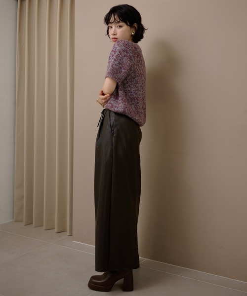 mohair wool mix knit /モヘアウール半袖ミックスニット（ニット