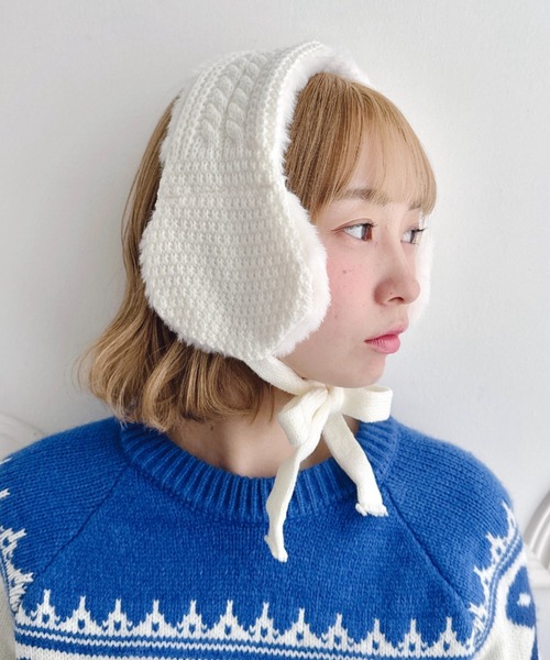 イヤーマフ　ニット　ハンドメイド イヤーマフ ニット ハンドメイド