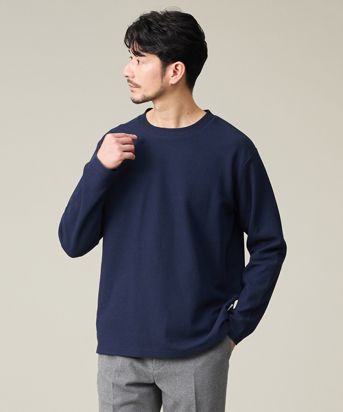 ABAHOUSE GRAY(アバハウスグレイ)の「ダブルジャージ 鹿の子 プルオーバー(Tシャツ/カットソー・メンズ・ホワイト/グレイッシュベージュ/セージグリーン/ネイビー/ブラック・46/48)」の5枚目の写真