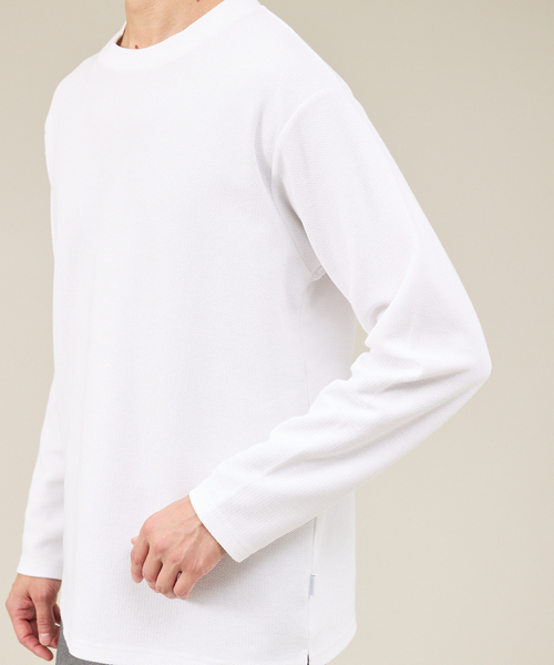 ABAHOUSE GRAY(アバハウスグレイ)の「ダブルジャージ 鹿の子 プルオーバー(Tシャツ/カットソー・メンズ・ホワイト/グレイッシュベージュ/セージグリーン/ネイビー/ブラック・46/48)」の10枚目の写真