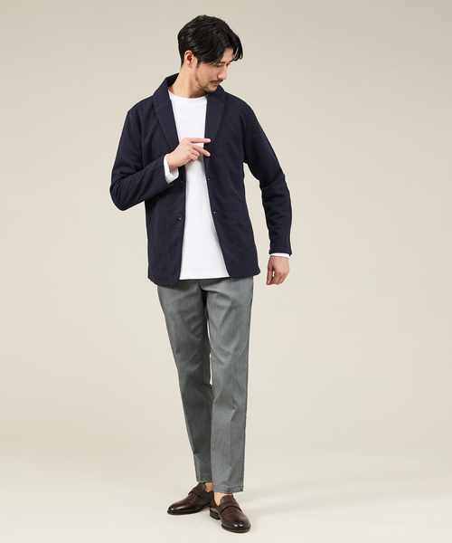 ABAHOUSE GRAY(アバハウスグレイ)の「ダブルジャージ 鹿の子 プルオーバー(Tシャツ/カットソー・メンズ・ホワイト/グレイッシュベージュ/セージグリーン/ネイビー/ブラック・46/48)」の14枚目の写真