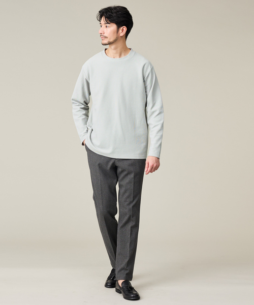 ABAHOUSE GRAY(アバハウスグレイ)の「ダブルジャージ 鹿の子 プルオーバー(Tシャツ/カットソー・メンズ・ホワイト/グレイッシュベージュ/セージグリーン/ネイビー/ブラック・46/48)」の16枚目の写真