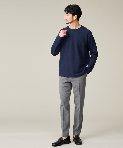 ABAHOUSE GRAY(アバハウスグレイ)の「ダブルジャージ 鹿の子 プルオーバー(Tシャツ/カットソー・メンズ・ホワイト/グレイッシュベージュ/セージグリーン/ネイビー/ブラック・46/48)」の21枚目の写真