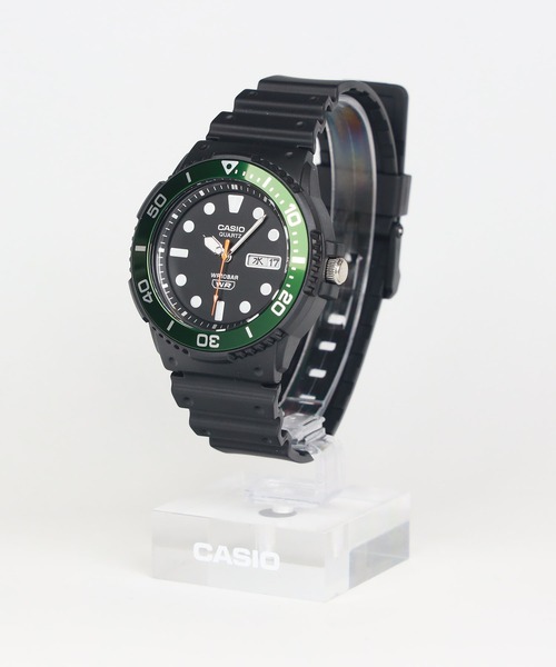 CASIO(カシオ)の「CASIO Collection / MRW-230HJ-1E3JF(アナログ腕時計・メンズ・ブラック×グリーン・FREE)」の6枚目の写真