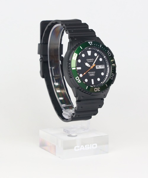 CASIO(カシオ)の「CASIO Collection / MRW-230HJ-1E3JF(アナログ腕時計・メンズ・ブラック×グリーン・FREE)」の9枚目の写真