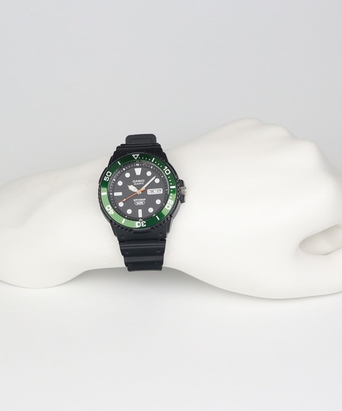 CASIO(カシオ)の「CASIO Collection / MRW-230HJ-1E3JF(アナログ腕時計・メンズ・ブラック×グリーン・FREE)」の10枚目の写真