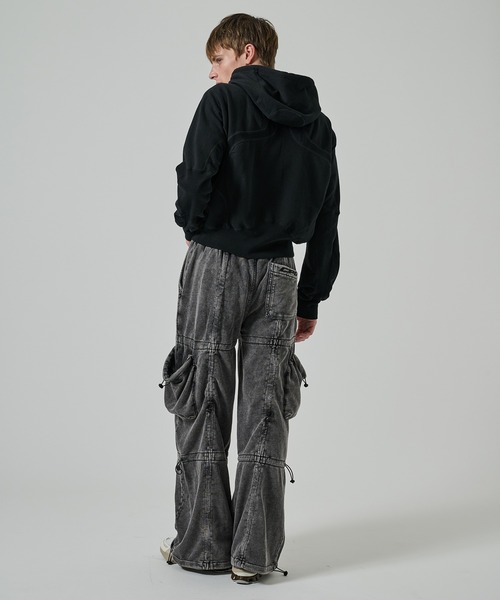 CPG(シーピージー)の「【CPG】CPG ANOMALY CORD SWEAT PANTS(カーゴパンツ・メンズ・ブラック/グレー・L/M)」の5枚目の写真
