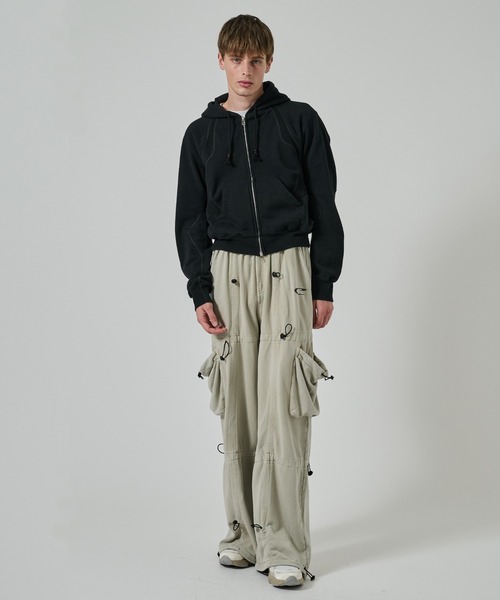 CPG(シーピージー)の「【CPG】CPG ANOMALY CORD SWEAT PANTS(カーゴパンツ・メンズ・ブラック/グレー・L/M)」の6枚目の写真