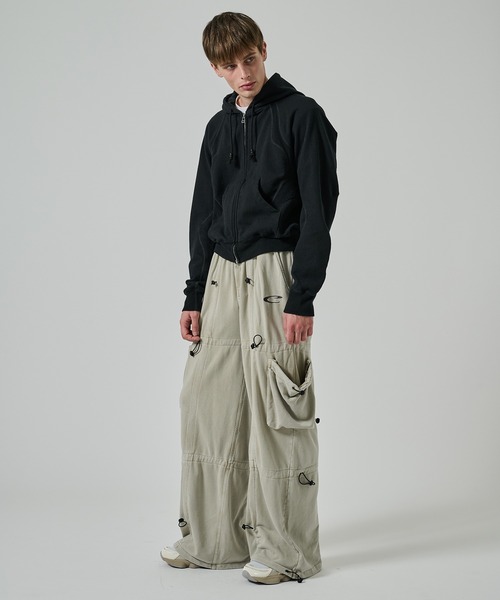 CPG(シーピージー)の「【CPG】CPG ANOMALY CORD SWEAT PANTS(カーゴパンツ・メンズ・ブラック/グレー・L/M)」の7枚目の写真