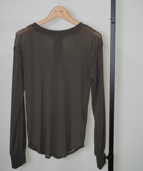gossara(ゴサラ)の「【シンプル派におすすめ】前後2WAYヘンリーロンT(Tシャツ/カットソー・レディース・チャコール/ブラウン/オフホワイト/ブラック・FREE)」の22枚目の写真