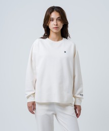 【Hurley/ハーレー】レディースヘビーウェイトサーマルロングTシャツ ワンポイント 吸水速乾 オーバーサイズシルエット THERMAL LS TEE