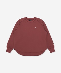 【Hurley/ハーレー】レディースヘビーウェイトサーマルロングTシャツ　ワンポイント　吸水速乾　オーバーサイズシルエット　THERMAL LS TEE