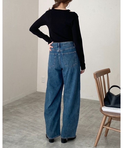 She's Closet(シーズクローゼット)の「タンクトップレイヤード風深Vネック長袖ニットトップス(ニット/セーター・レディース・ブラウン/チャコールグレー/アイボリー/ブラック・FREE)」の15枚目の写真