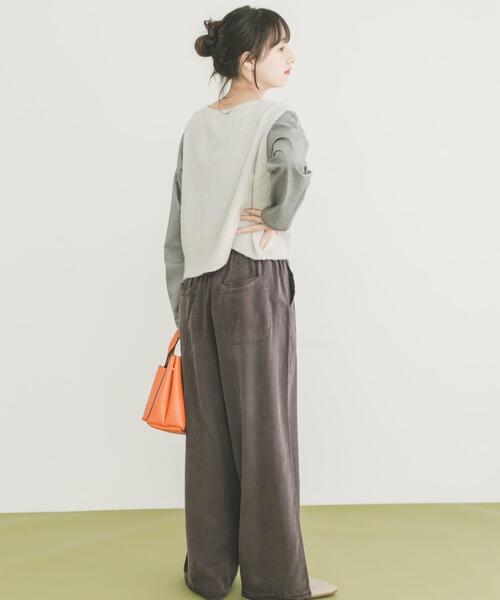 ITEMS URBANRESEARCH（アイテムズ アーバンリサーチ）の「スパンコールVネックニットベスト（ニット/セーター・レディース・ブラック/ブラウン/ホワイト・FREE）」の10枚目の写真