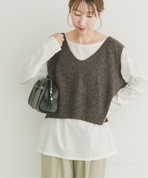 ITEMS URBANRESEARCH | スパンコールVネックニットベスト(ニット/セーター)