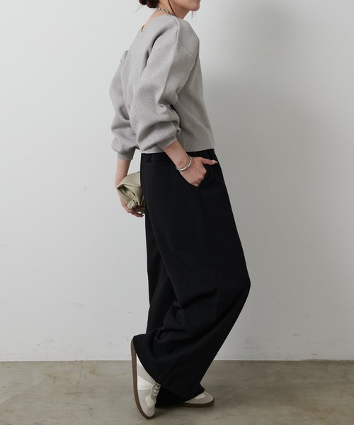 COLONY 2139（コロニートゥーワンスリーナイン）の「ダンボールワイドパンツ（スウェットパンツ・レディース・グレー/ブラック・SMALL/MEDIUM）」の10枚目の写真