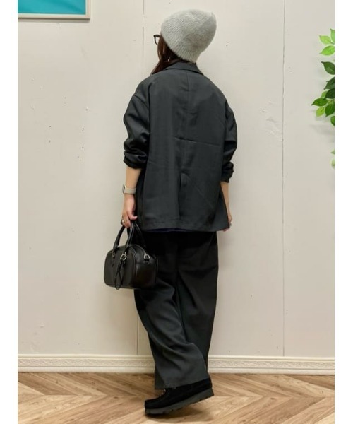 Right-on(ライトオン)の「HONEYSUCKLE ROSE(ハニーサックルローズ)【レディース】【「楽」して「ちゃんと見え」が一番使える!】ウール調ワイドパンツ /セットアップ対応(その他パンツ・レディース・ダークグレー/ブラウン/グレー・M/L/S)」の10枚目の写真