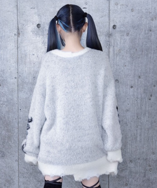 Amilige（アミリージュ）の「バタフライジャカードシャギーニット