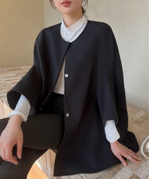 ノーカラージャケット ポンチョ」に該当するジャケット/アウター