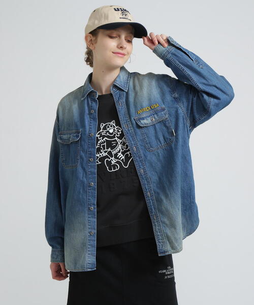 AVIREX(アヴィレックス)の「《取扱店限定アイテム》EMB DENIM SHIRT "HAYDEN VALLEY(シャツ/ブラウス・レディース・その他6/その他35・F)」の4枚目の写真