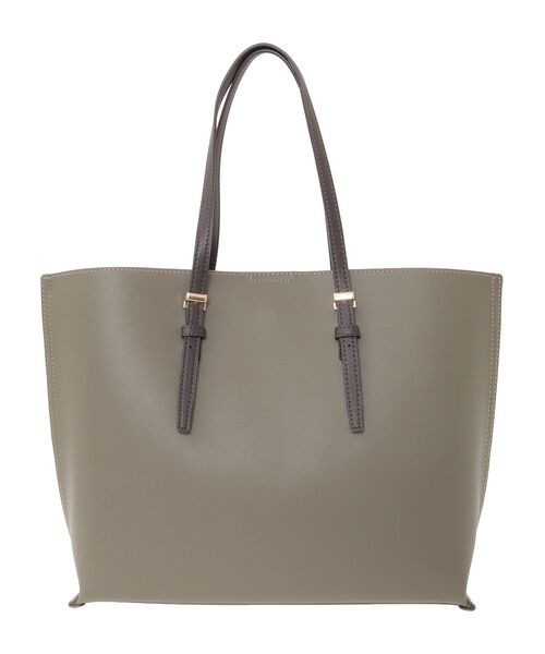 Green　Parks（グリーンパークス）の「・KOSSORECO バイカラーA4トート（トートバッグ・レディース・カーキ/グレイッシュベージュ/チャコールグレー・FREE）」の21枚目の写真