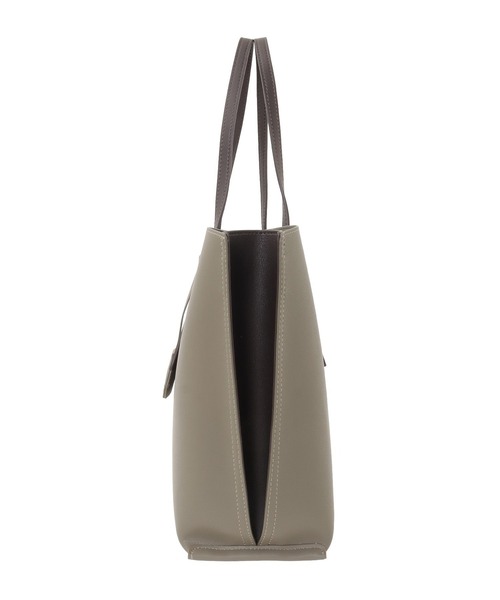 Green　Parks（グリーンパークス）の「・KOSSORECO バイカラーA4トート（トートバッグ・レディース・カーキ/グレイッシュベージュ/チャコールグレー・FREE）」の5枚目の写真