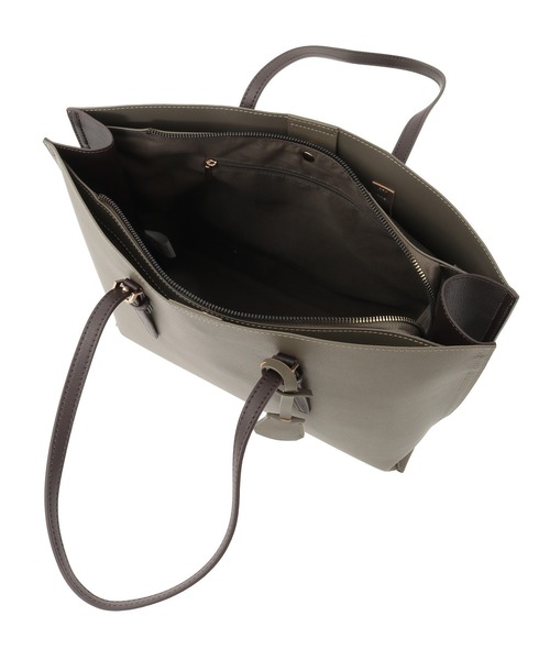 Green　Parks（グリーンパークス）の「・KOSSORECO バイカラーA4トート（トートバッグ・レディース・カーキ/グレイッシュベージュ/チャコールグレー・FREE）」の11枚目の写真