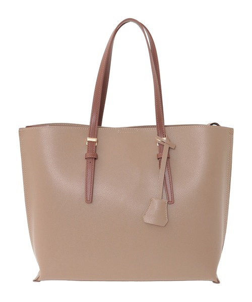 Green　Parks（グリーンパークス）の「・KOSSORECO バイカラーA4トート（トートバッグ・レディース・カーキ/グレイッシュベージュ/チャコールグレー・FREE）」の14枚目の写真